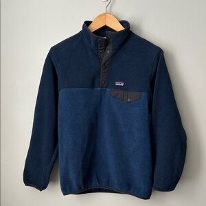 Patagonia Blue Lightweight Synchilla® Snap-T® Fleece Pullover - Girls XL/14